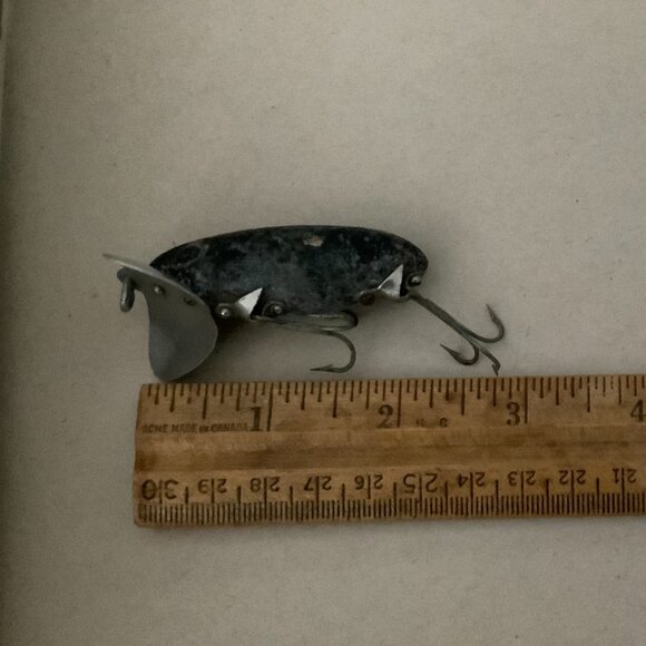 VINTAGE JITTERBUG WOODEN FISHING LURE FRED ARBOGAST - Picture 4 of 4